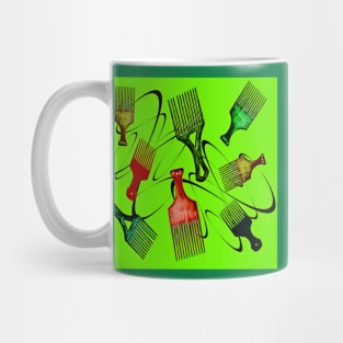 Afro Comb - Green Mug